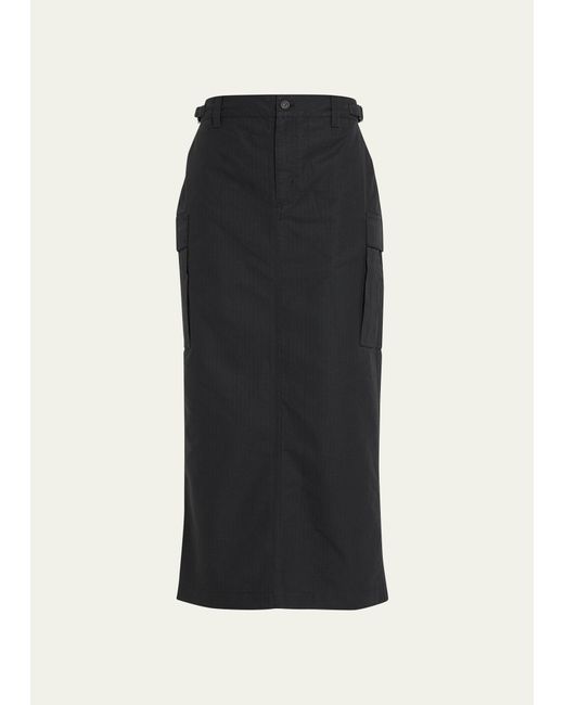 Wardrobe NYC Black Cargo Pocket Skirt