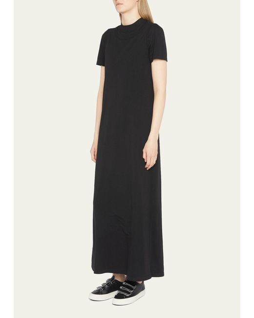 The Row Black Maritza Layered Organic Cotton Maxi Dress
