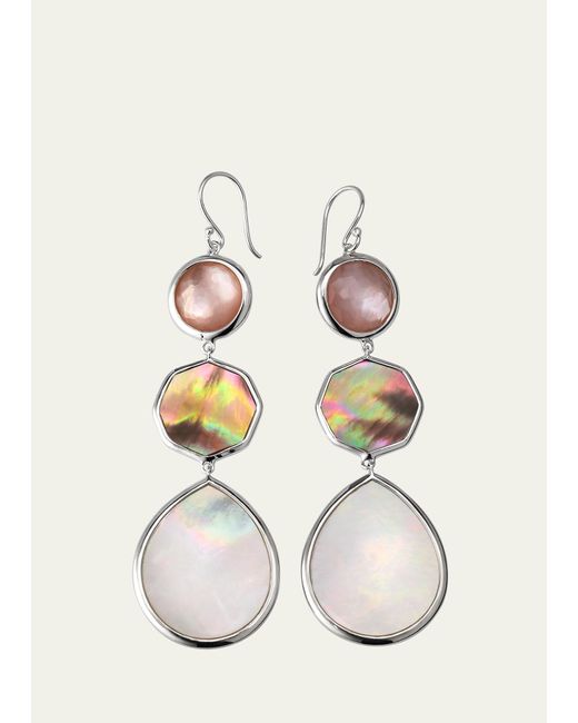 Ippolita White Crazy 8's Mother-of-pearl And Rock Candy Sterling Silver Earrings