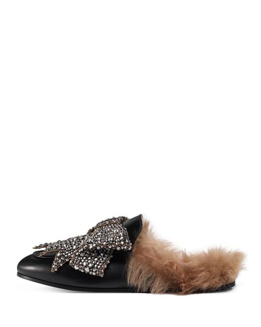 gucci fur princetown mule