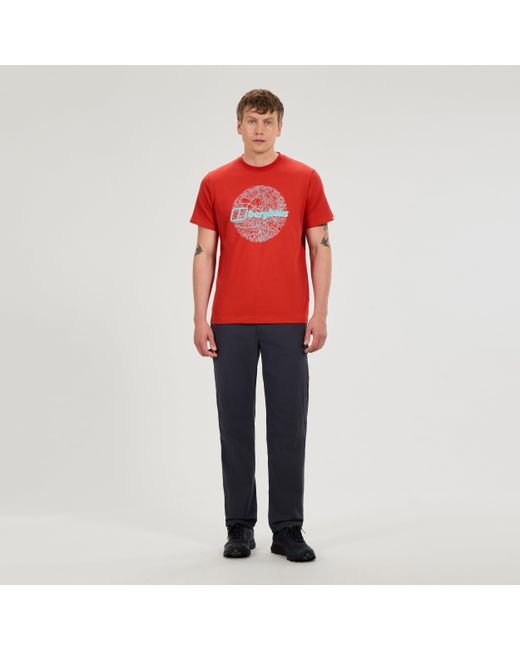 Berghaus Red Map Of The Toon Tee for men