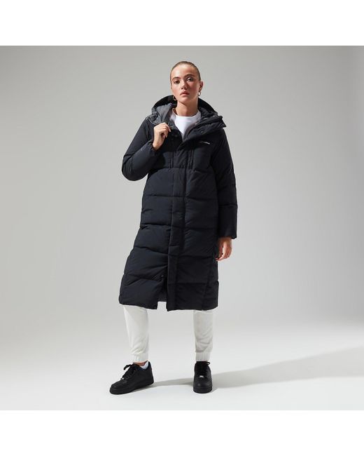 Berghaus Black Saffren Down Duster Hooded Jacket