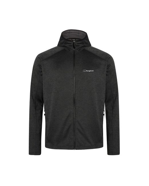 Berghaus Black Spitzer Hooded Interactive Fleece for men