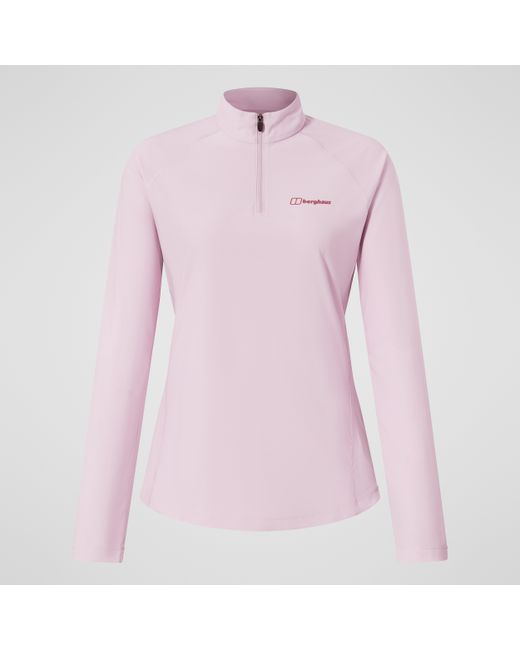 Berghaus Pink 24/7 Half Zip Long Sleeve Tech Tee