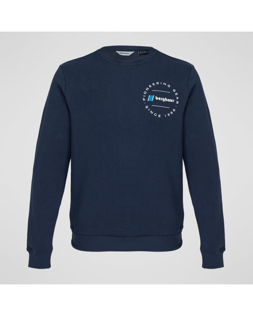 Berghaus Blue Pioneer Circular Logo Sweatshirt for men