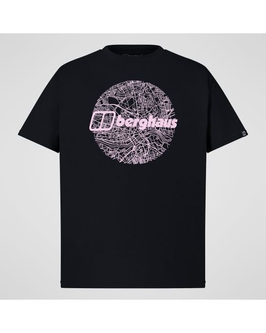 Berghaus Black Map Of The Toon Tee for men