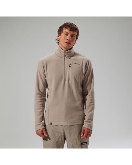 Berghaus Brown Prism Micro Half Zip Polartec Fleece for men