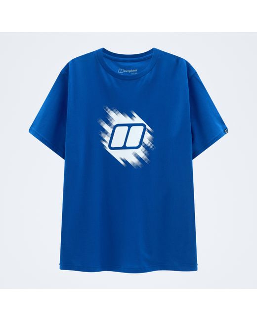 Berghaus Blue Sketched Blocks Essential Tee for men