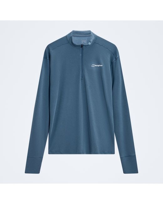 Berghaus Blue Ivyhill Half Zip Top for men