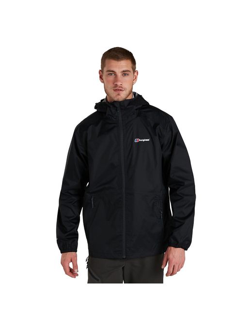 Berghaus Black Deluge Light Waterproof Jacket for men