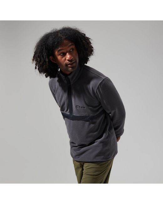 Berghaus Black Aslam Micro Half Zip Fleece for men