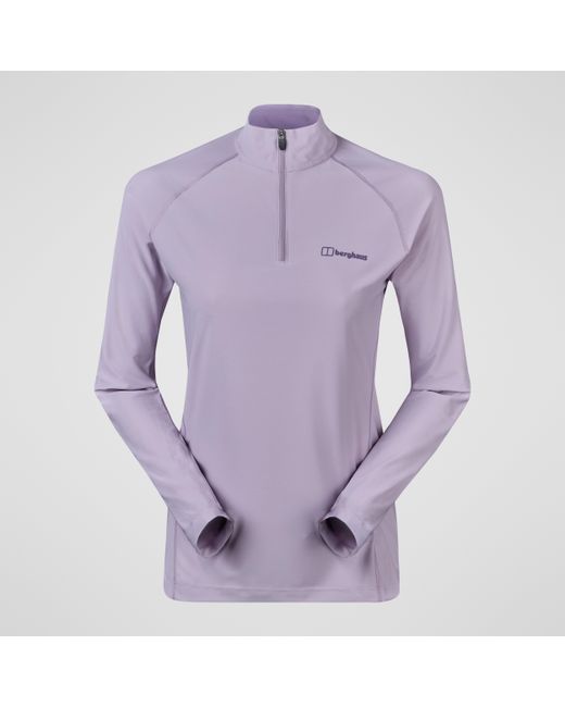 Berghaus Purple 24/7 Half Zip Long Sleeve Tech Tee