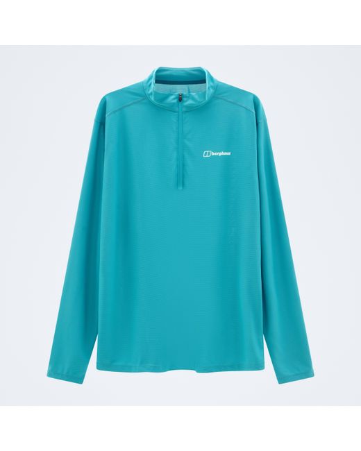 Berghaus Blue 24/7 Half Zip Long Sleeve Tech Tee for men
