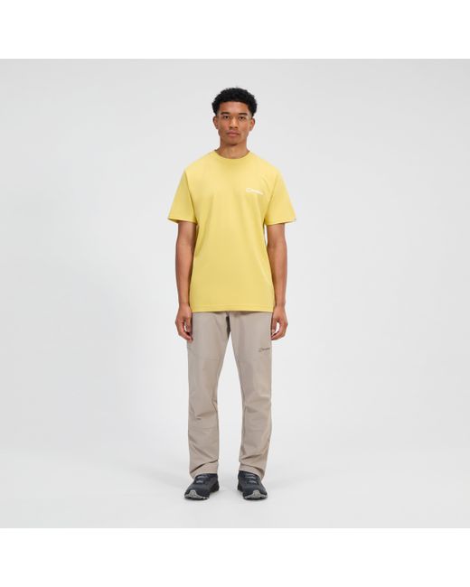 Berghaus Yellow Rolling Peaks Short Sleeve Tee for men