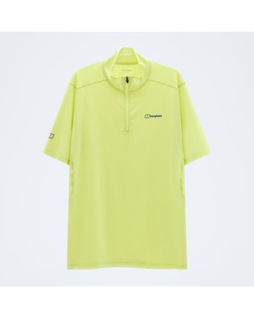 Berghaus Yellow Bowburn Half Zip Tech Tee for men