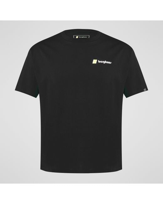 Berghaus Black Pioneer Circular Logo Tee for men