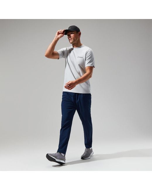 Berghaus Blue Organic Colour Logo Super Stretch Tee for men