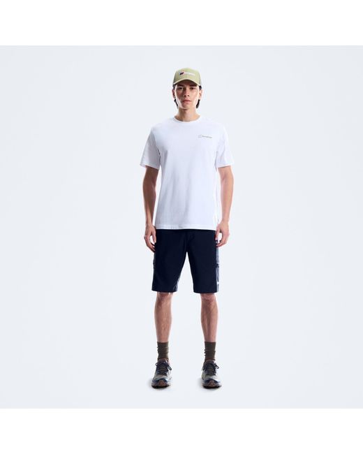 Berghaus Blue Geo-Mountaintry Essential Tee for men