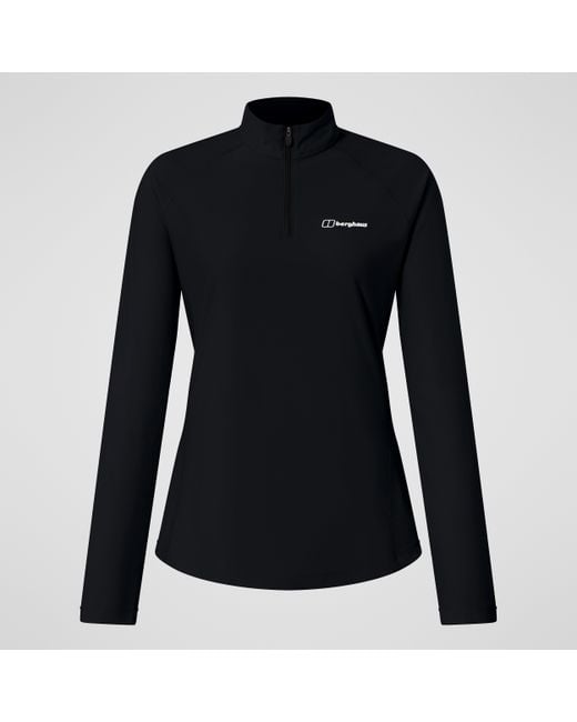 Berghaus Black 24/7 Tech Tee Long Sleeve Half Zip