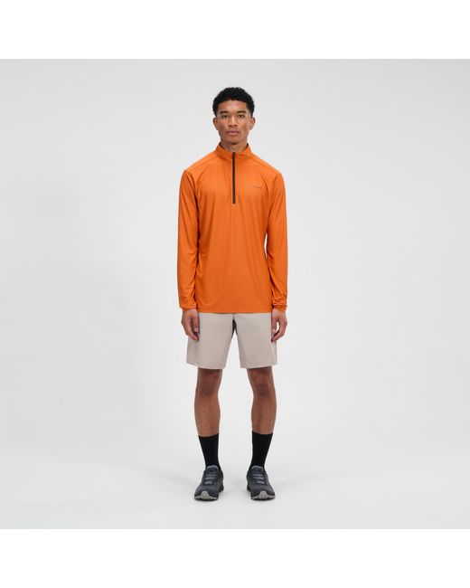 Berghaus Orange 24/7 Half Zip Long Sleeve Tech Tee for men