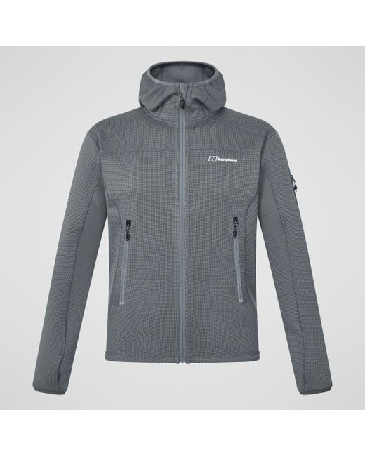 Berghaus Gray Pravitale Mtn 2.0 Hooded Fleece Jacket for men