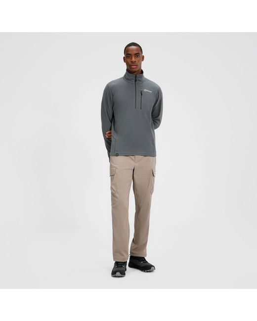 Berghaus Gray Prism Micro Half Zip Polartec Fleece for men
