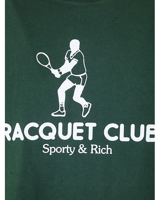Sporty & Rich Green Backhand T Shirt for men