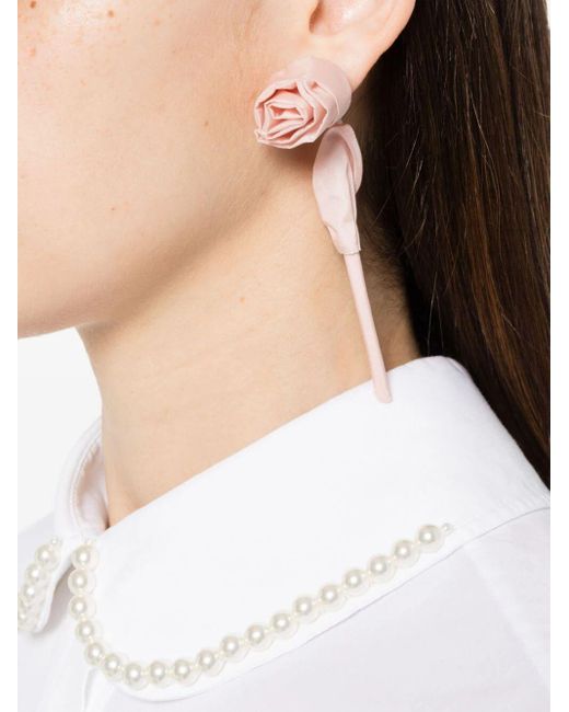 Simone Rocha White Rose Earring Accessories