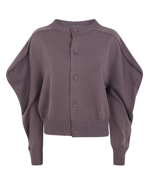 Issey Miyake Purple Akimbo Knit Volume Cardigan