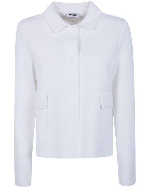 Base London White Cropped Squaerd Jacket