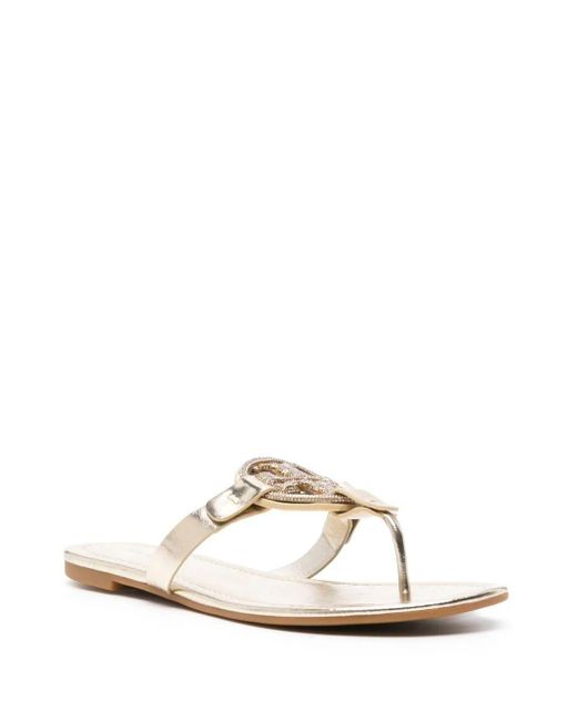 Tory Burch White Miller Pave Sandal Shoes