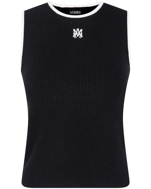 Amiri Black Top Rib Knit "Ma"
