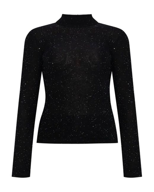 Fabiana Filippi Black Slim Fit Turtle Neck Sweater
