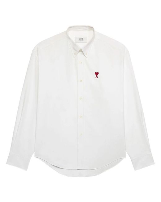 AMI White Boxy Fit Shirt