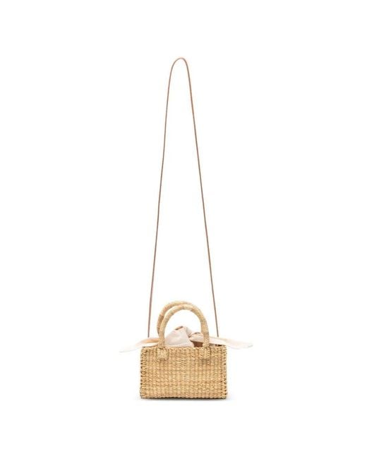 Muuñ Metallic "Mona" Straw Bag