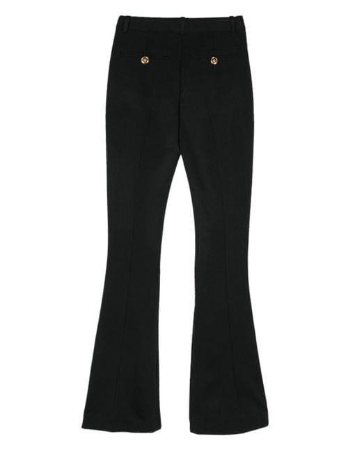 Versace Black Stretch Wool Pant Clothing