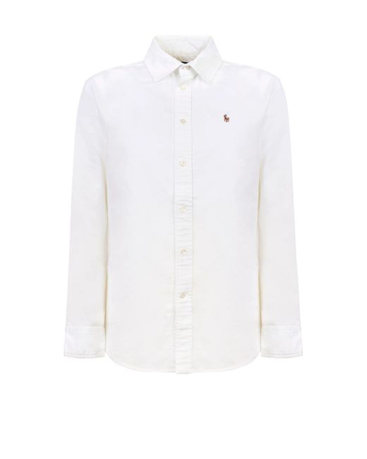 Polo Ralph Lauren White Slim Fit Oxford Shirt
