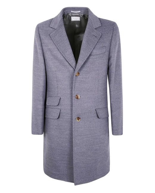 Brunello Cucinelli Gray Cashmere Outwear Jacket for men