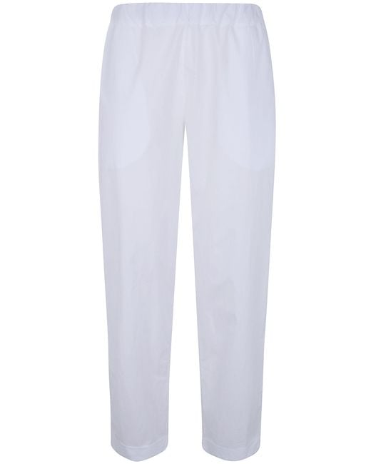 Labo.art White Labo. Art "Clara" Vela Cotton Trousers