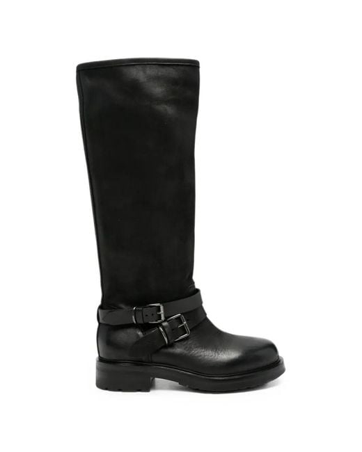 Strategia Black Boots Buckle 'Boston'