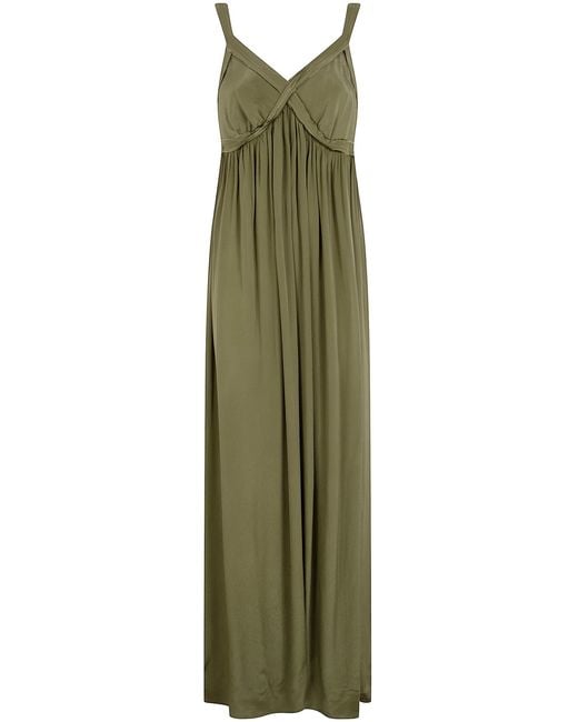 Essentiel Antwerp Green "Jacobean" Maxi Babydoll Dress
