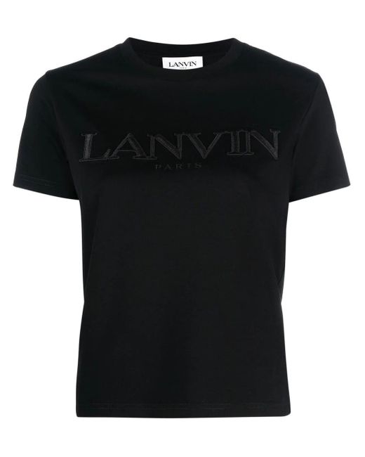 Lanvin Black Logo Cotton T-shirt