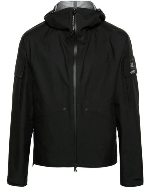 C P Company Black Metropolis Series Gore-Tex Infinium Hooded Jacket for men