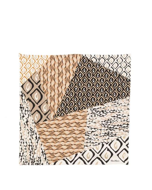 Max Mara Multicolor Carre Printed Foulard
