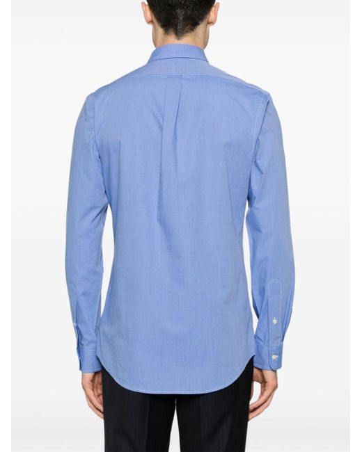 Polo Ralph Lauren Blue Slim Fit Striped Shirt for men