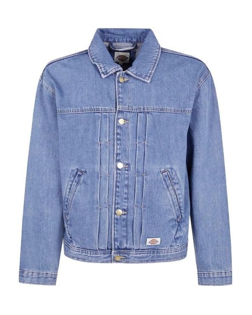 "Selvedge Pleated" Giacca di Dickies in Blue