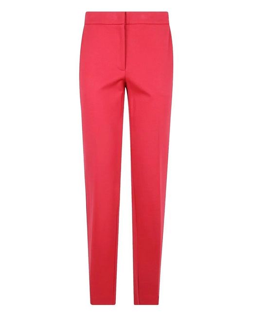 Twinset Red Wide Leg Trousers