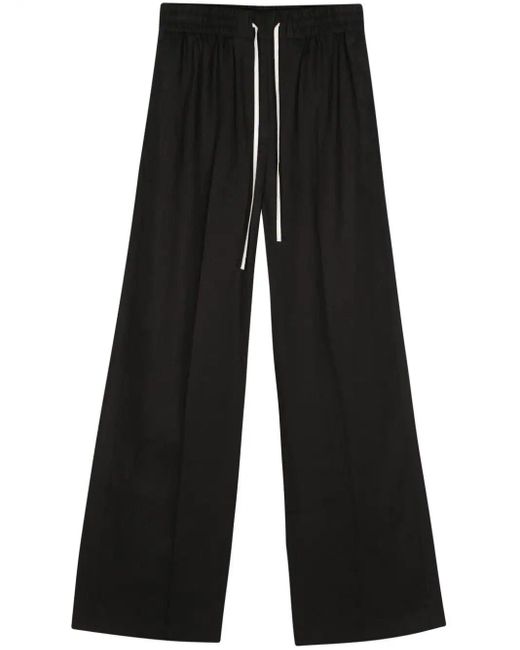 Paul Smith Black Wide Leg Pants With Coulisse
