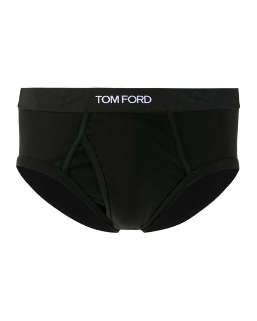 Tom Ford Black Brief Cotton Stetch Jersey for men