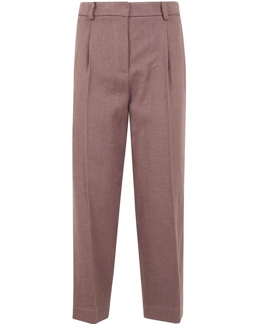 DR. HOPE Brown Elastic Waist Trousers